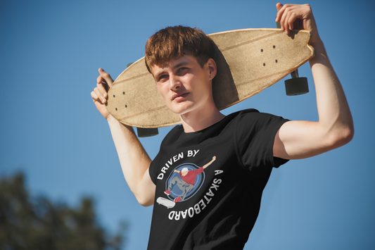 Driven by a Skateboard T-Shirt – Cool Skater Graphic T-Shirt For Him